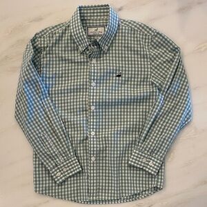 Properly Tied Green and White Gingham Check Button Down Shirt